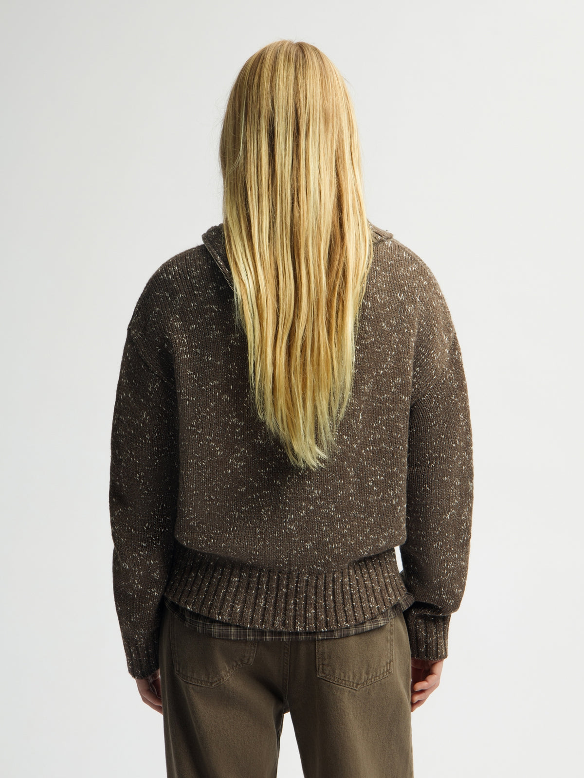 ASYMMETRIC HALF ZIP KNIT | BRACKEN