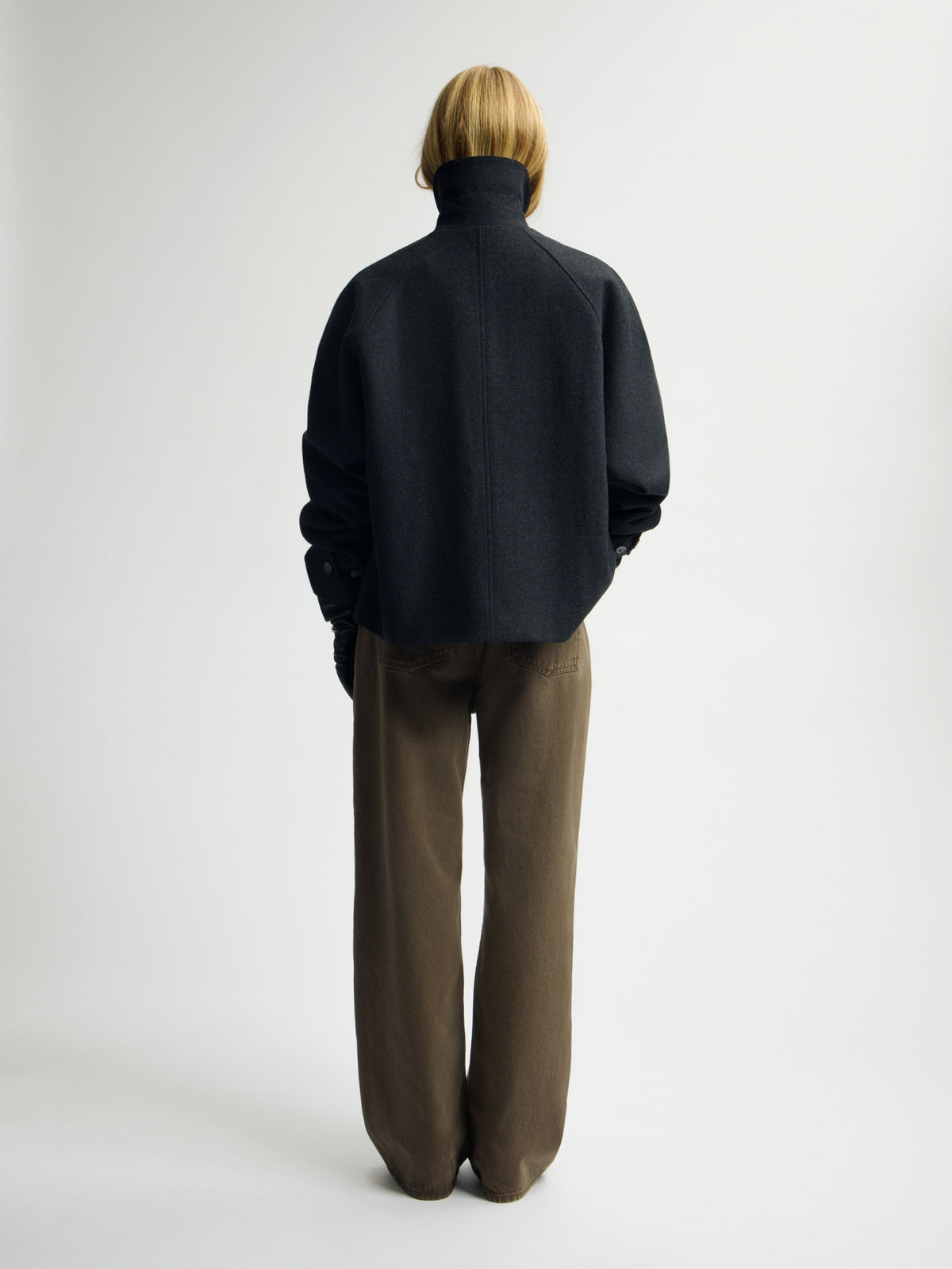 WOOL BOXY JACKET | CHARCOAL