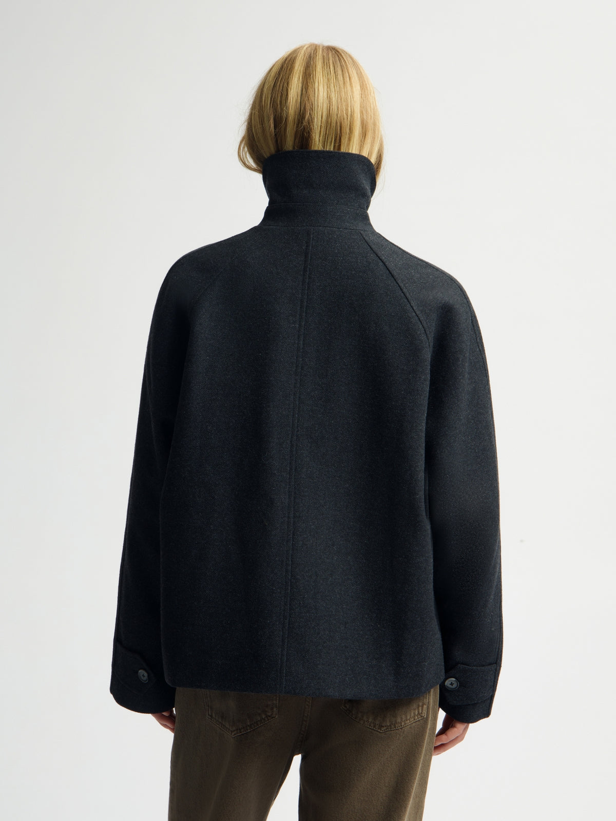 WOOL BOXY JACKET | CHARCOAL