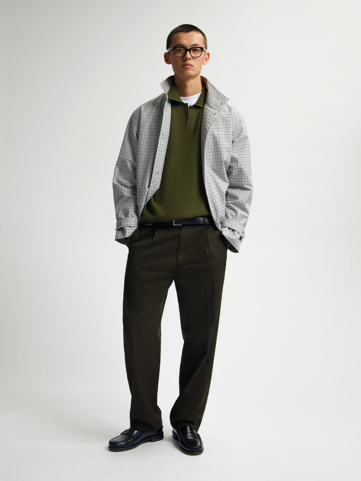 REGULAR PLEATED PANT | KOMBU GREEN