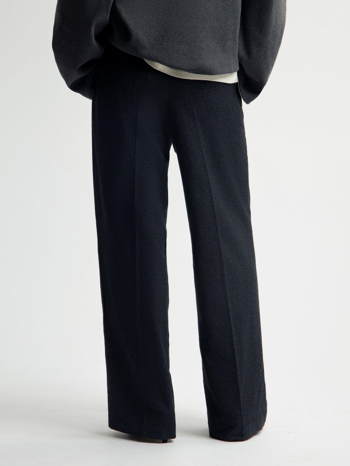 WOOL TAILORED TROUSERS | CHARCOAL