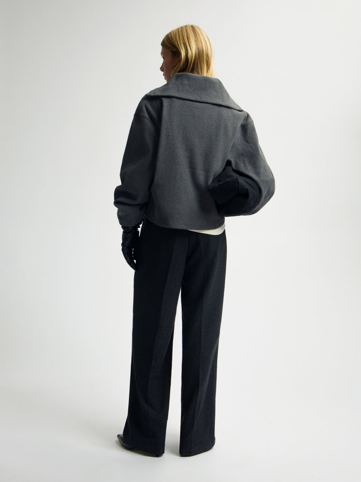 WOOL TAILORED TROUSERS | CHARCOAL