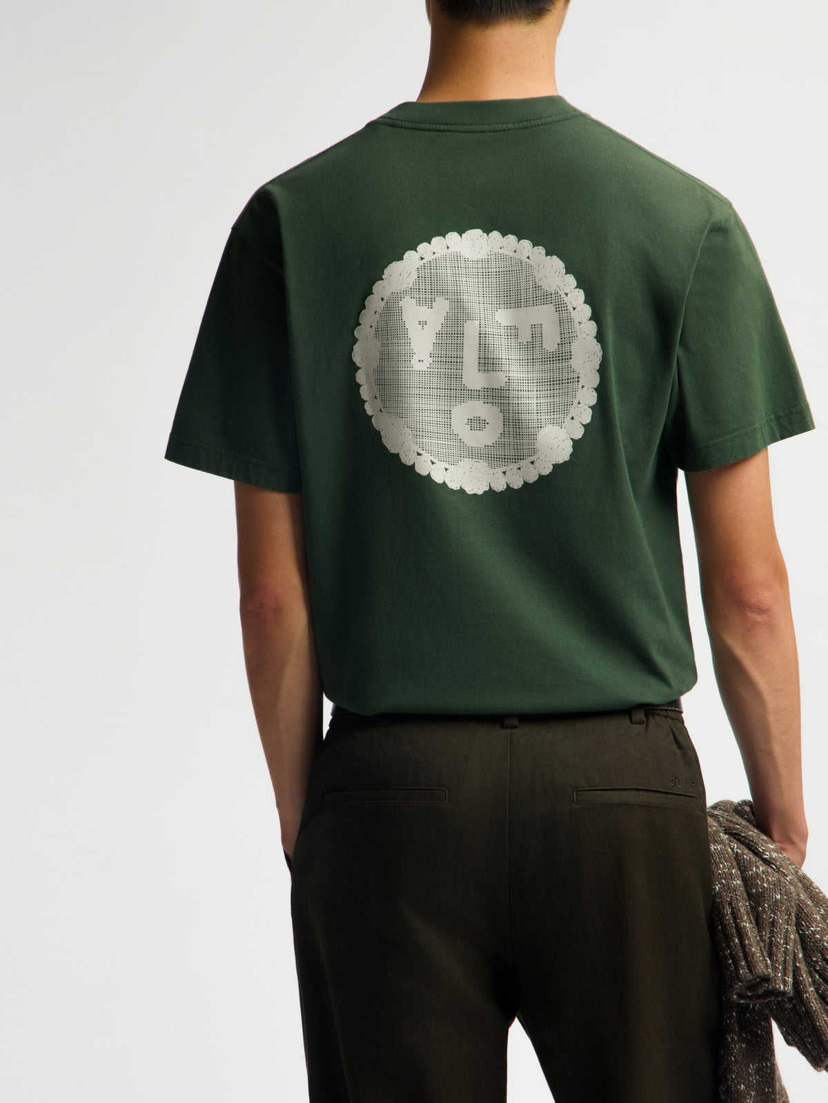 DOILY FACE TEE | KOMBU GREEN