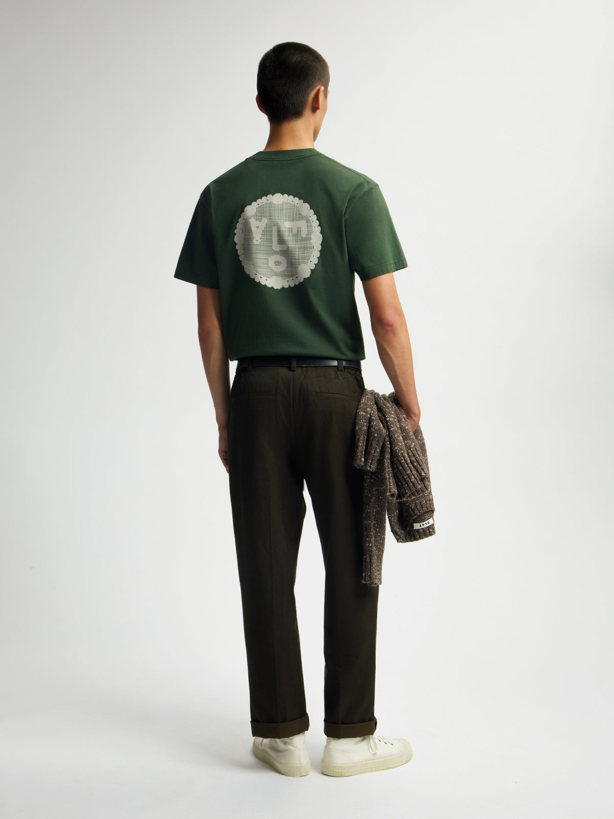 DOILY FACE TEE | KOMBU GREEN