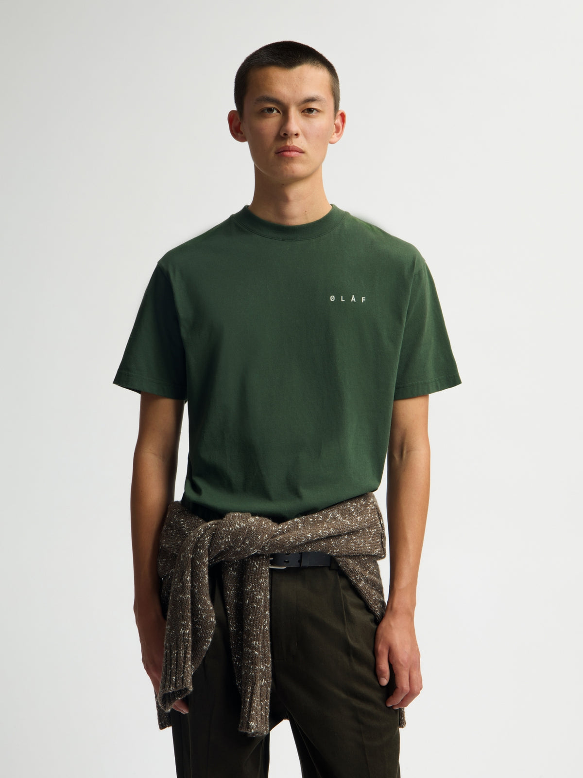 DOILY FACE TEE | KOMBU GREEN