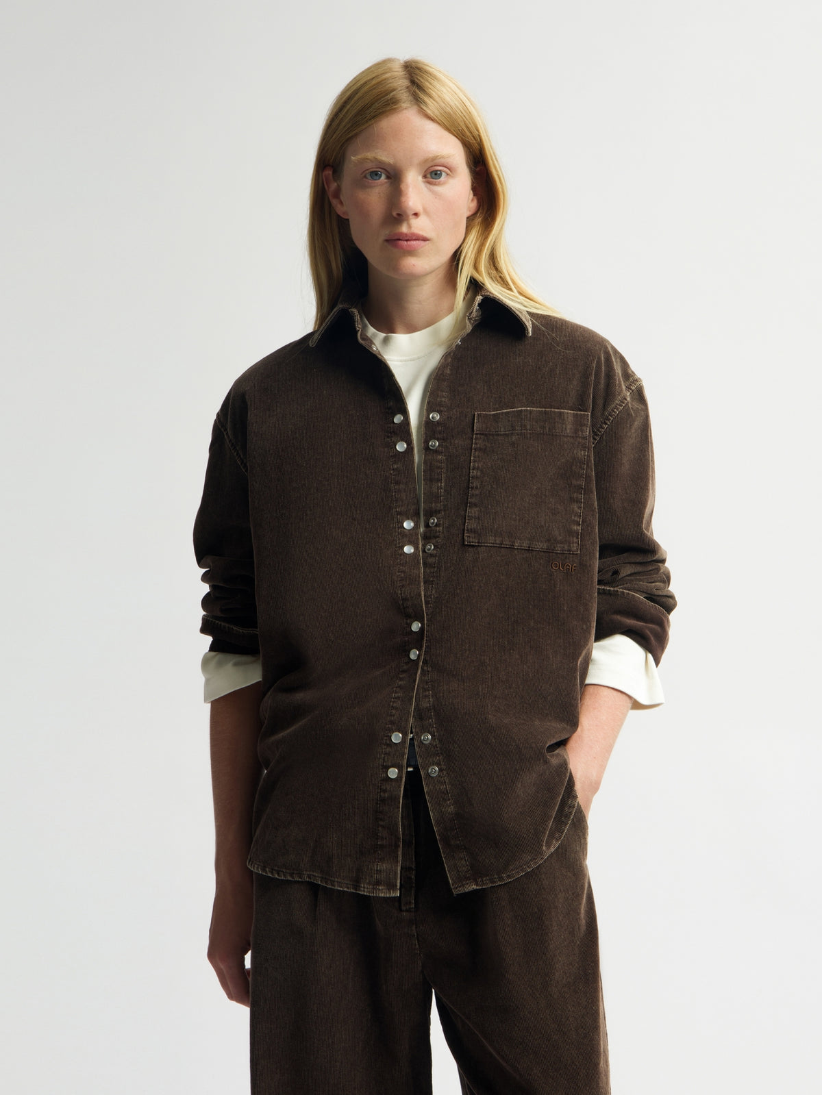 WASHED CORDUROY OVERSIZED SHIRT | BRACKEN