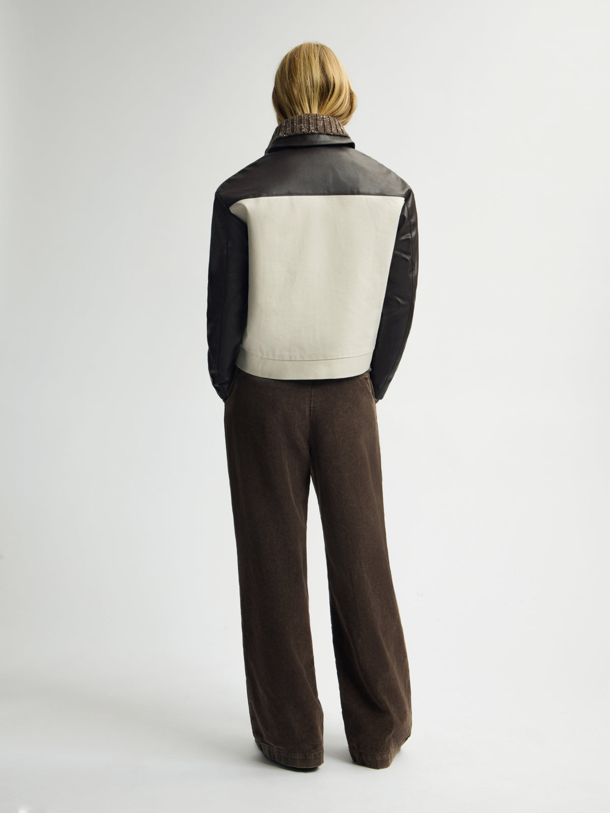 MIXED MEDIA ZIP JACKET | ANCIENT SCROLL / BRACKEN