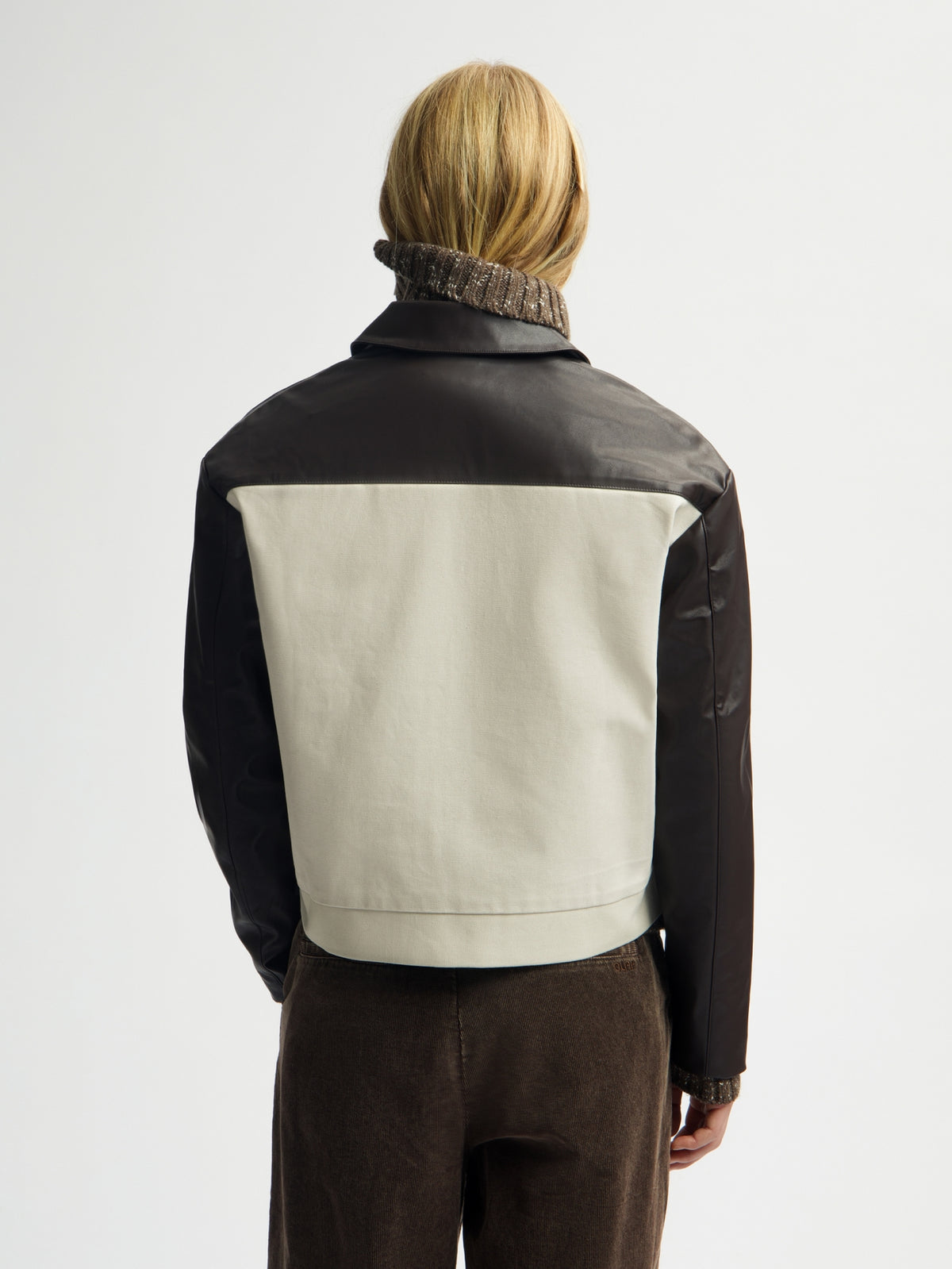 MIXED MEDIA ZIP JACKET | ANCIENT SCROLL / BRACKEN