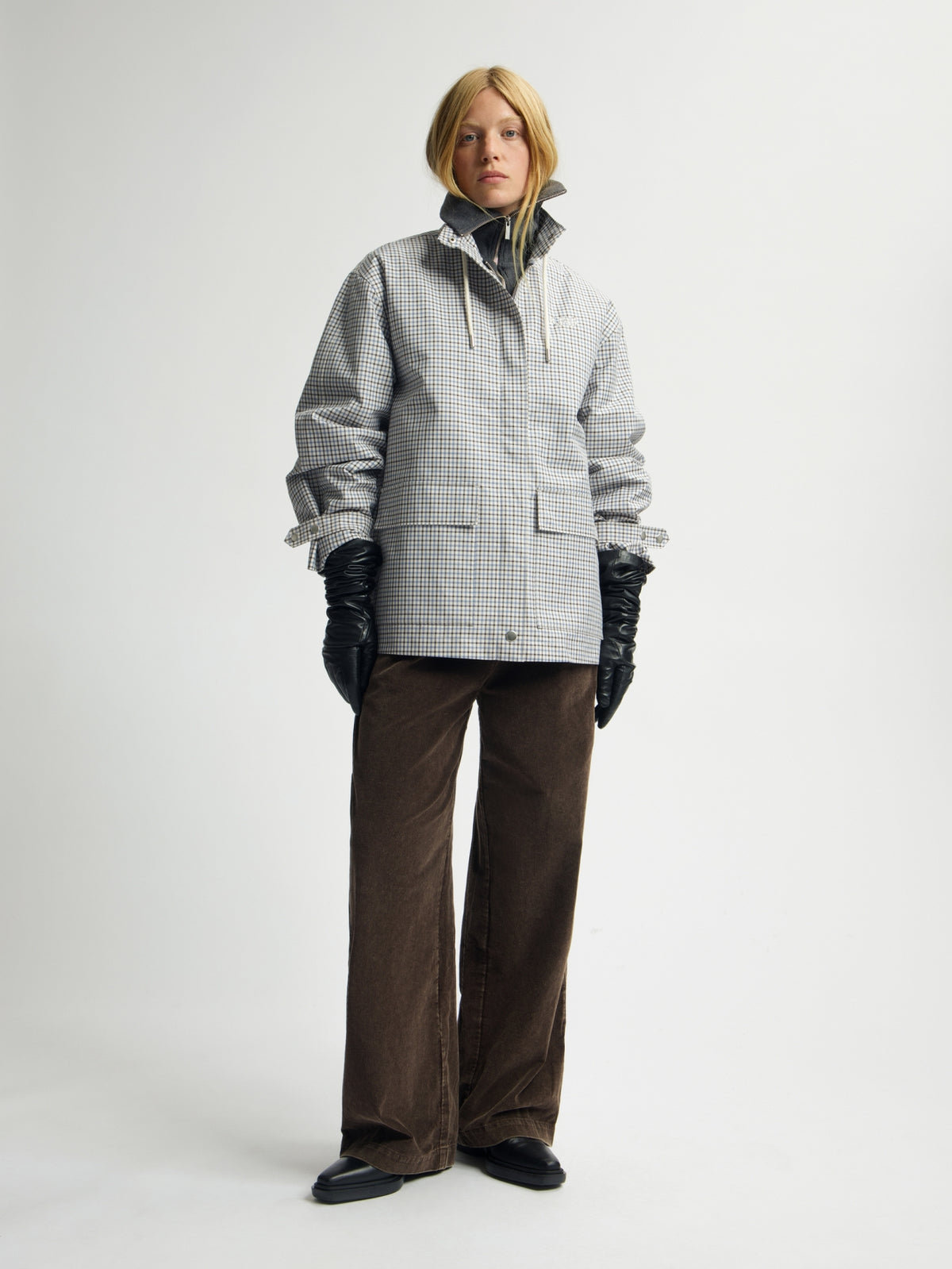 RELAXED PLAID JACKET | BRACKEN / DUSTY BLUE