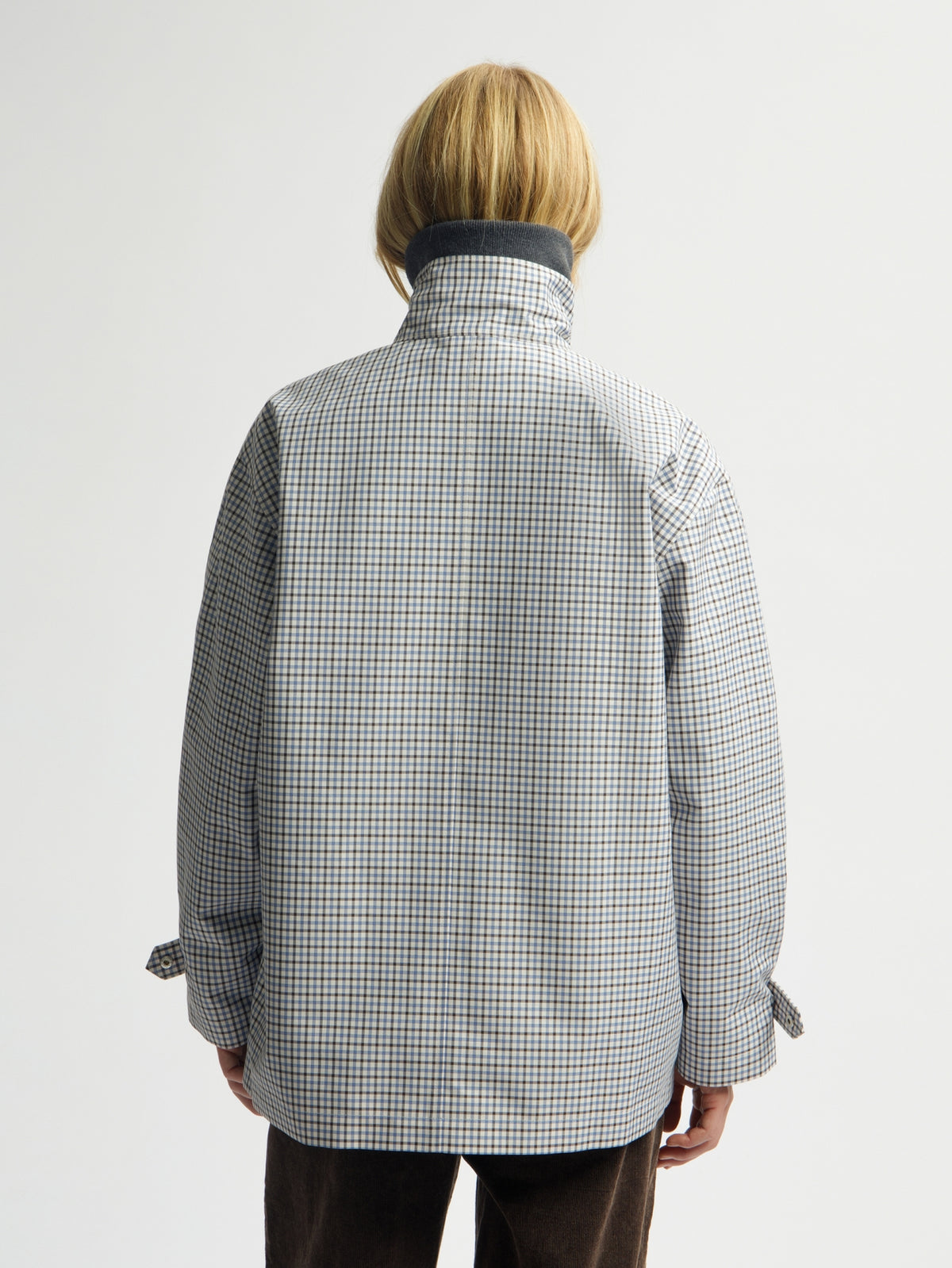 RELAXED PLAID JACKET | BRACKEN / DUSTY BLUE