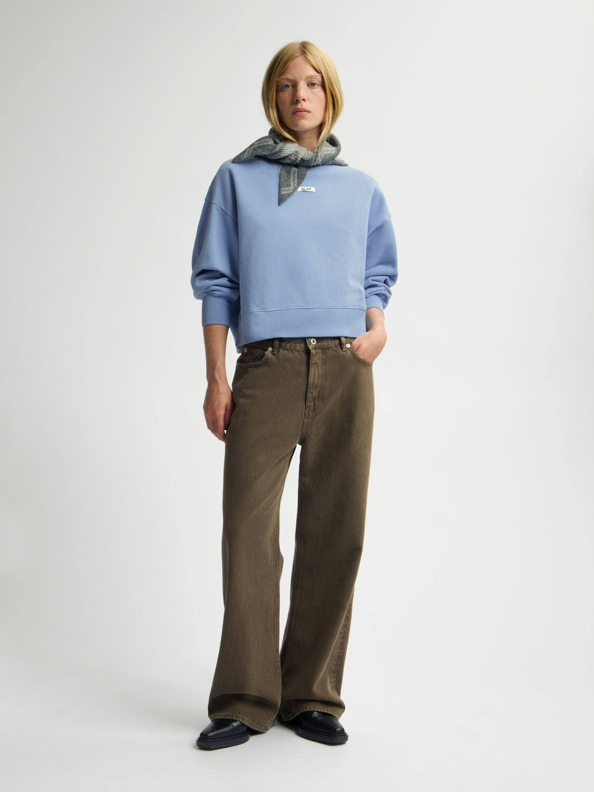 BOXY CREWNECK | DUSTY BLUE