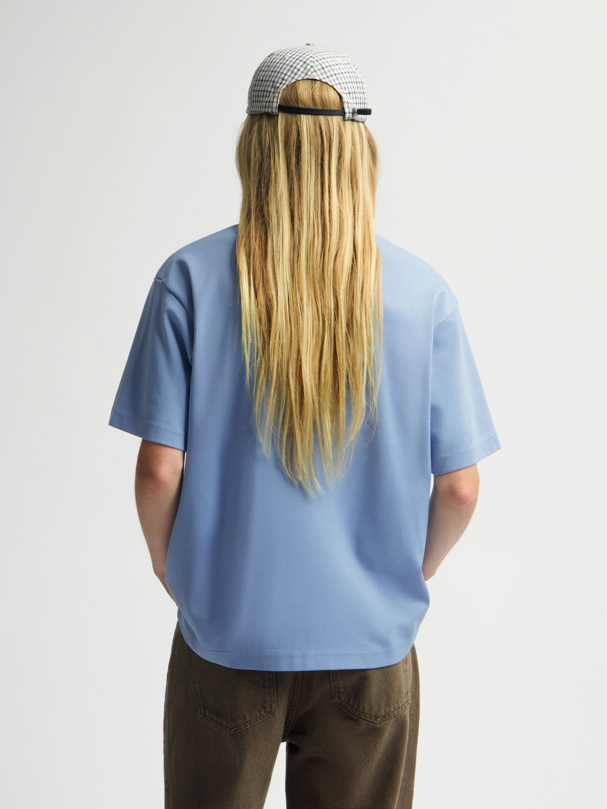 RETRO LOGO BOXY TEE | DUSTY BLUE