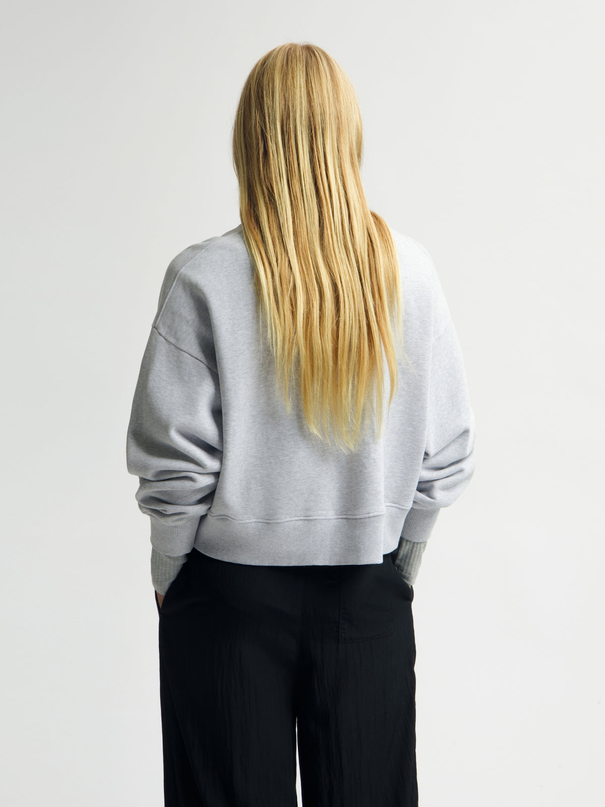 BOXY CREWNECK | HEATHER GREY
