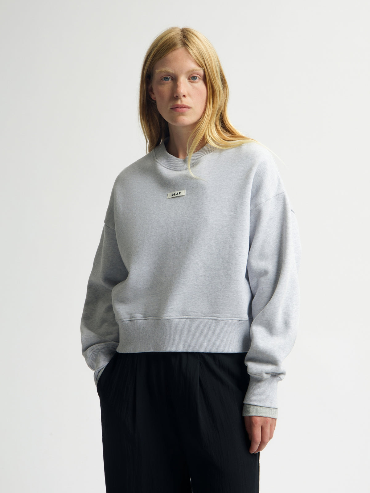 BOXY CREWNECK | HEATHER GREY