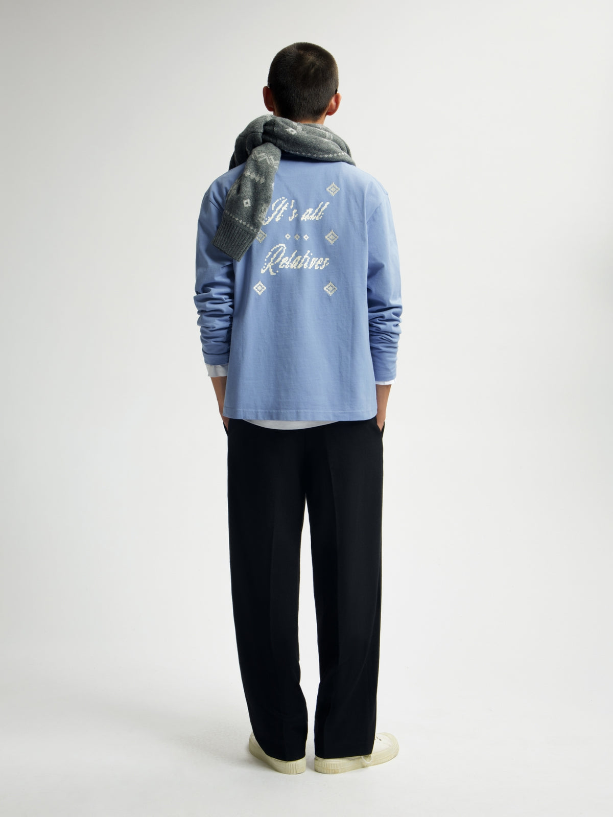 IT'S ALL RELATIVES LS TEE | DUSTY BLUE