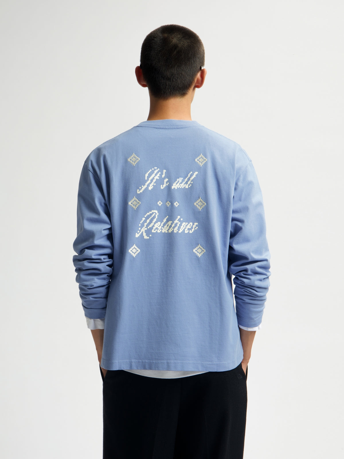 IT'S ALL RELATIVES LS TEE | DUSTY BLUE