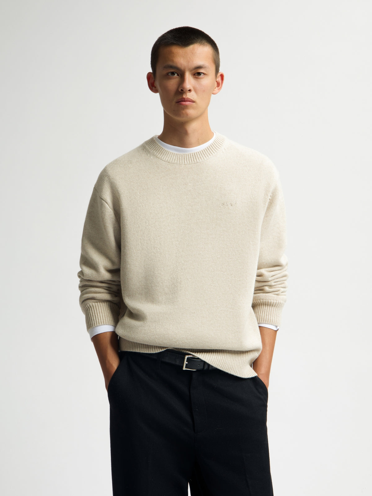 FACE KNITTED CREWNECK | ANCIENT SCROLL