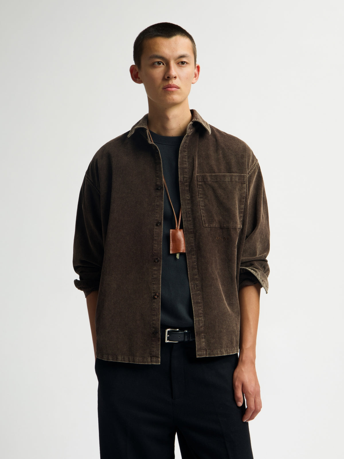 WASHED CORDUROY BOXY SHIRT | BRACKEN