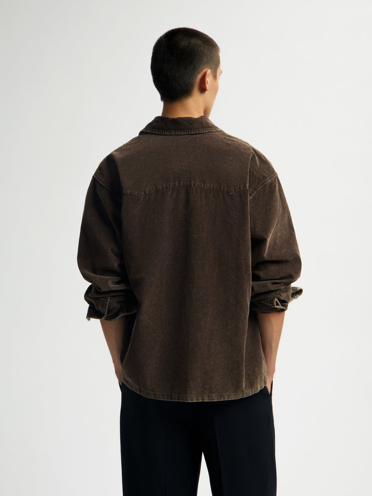 WASHED CORDUROY BOXY SHIRT | BRACKEN