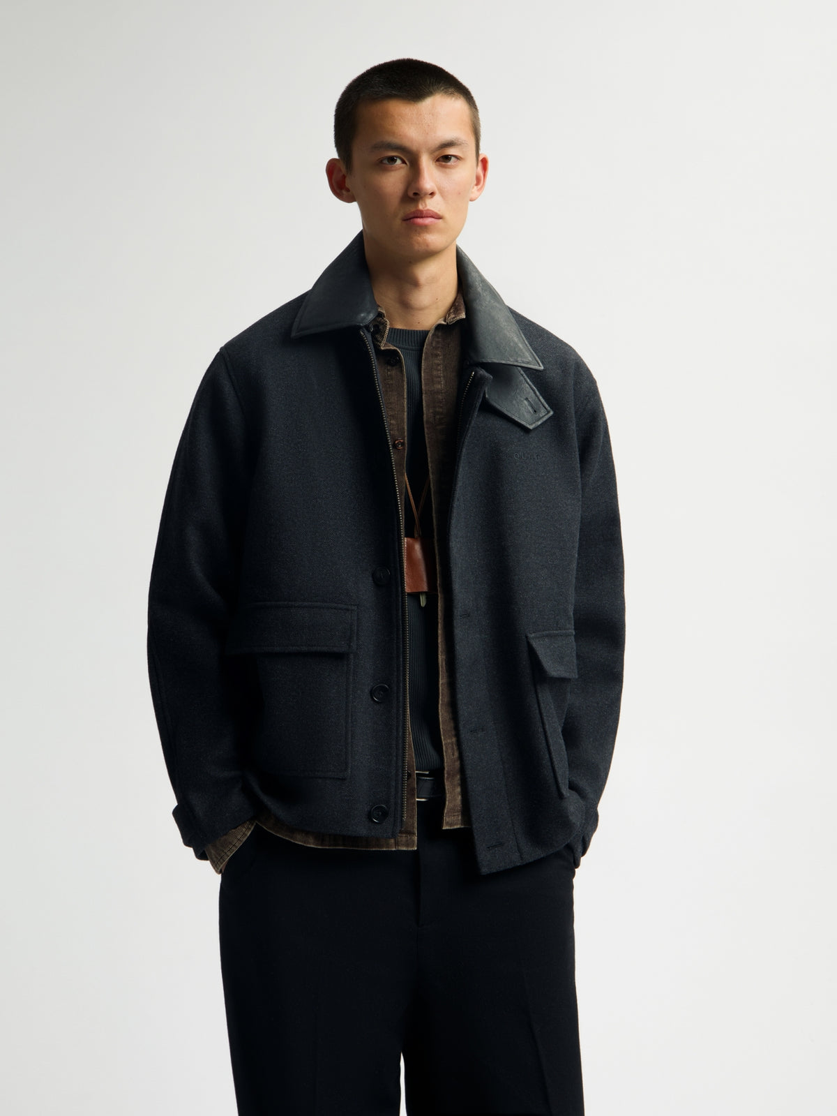 WOOL WORKWEAR JACKET | CHARCOAL