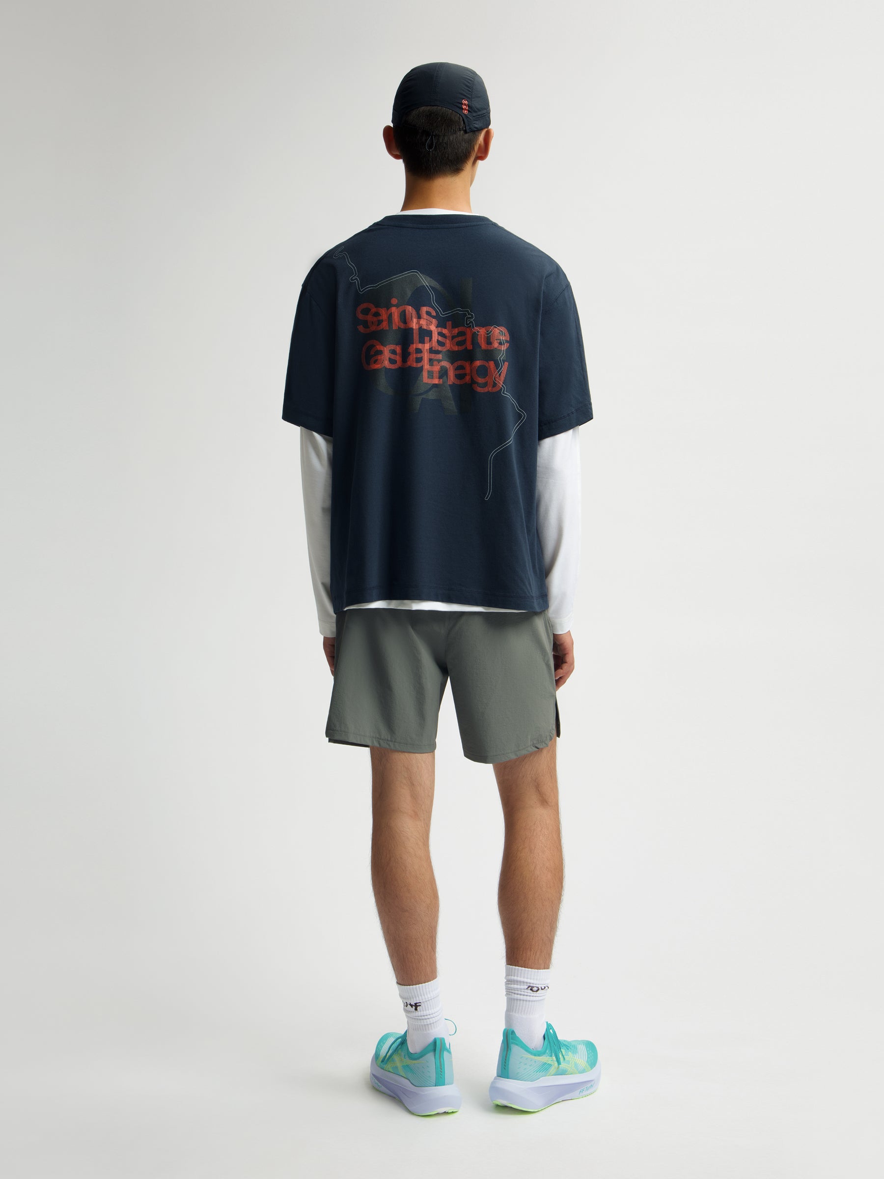 Graphic Boxy Tee SS - Navy