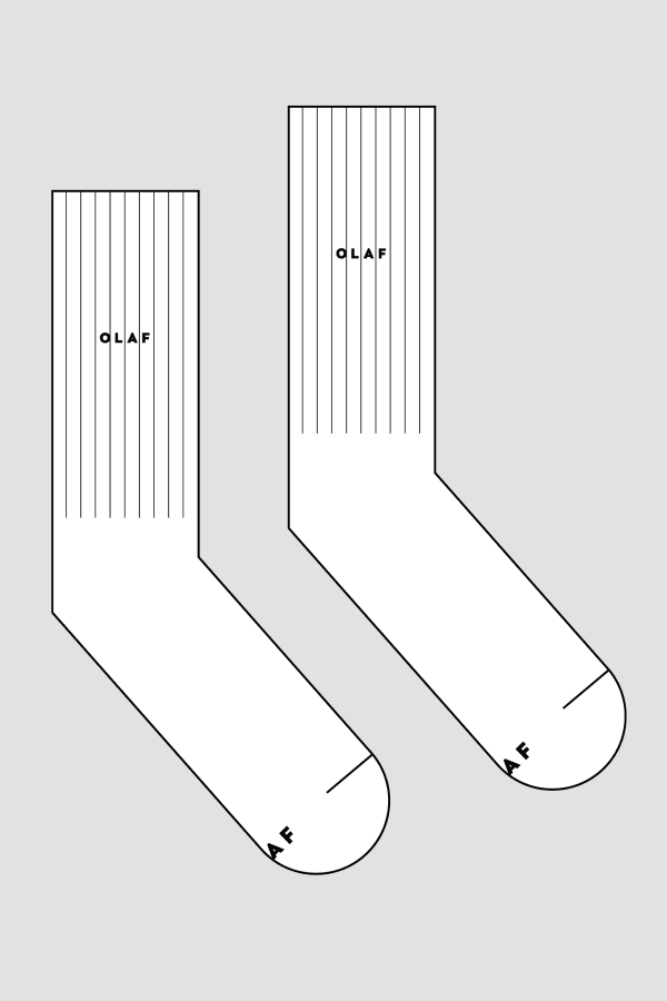 MINI LOGO SOCKS | WHITE / BLACK
