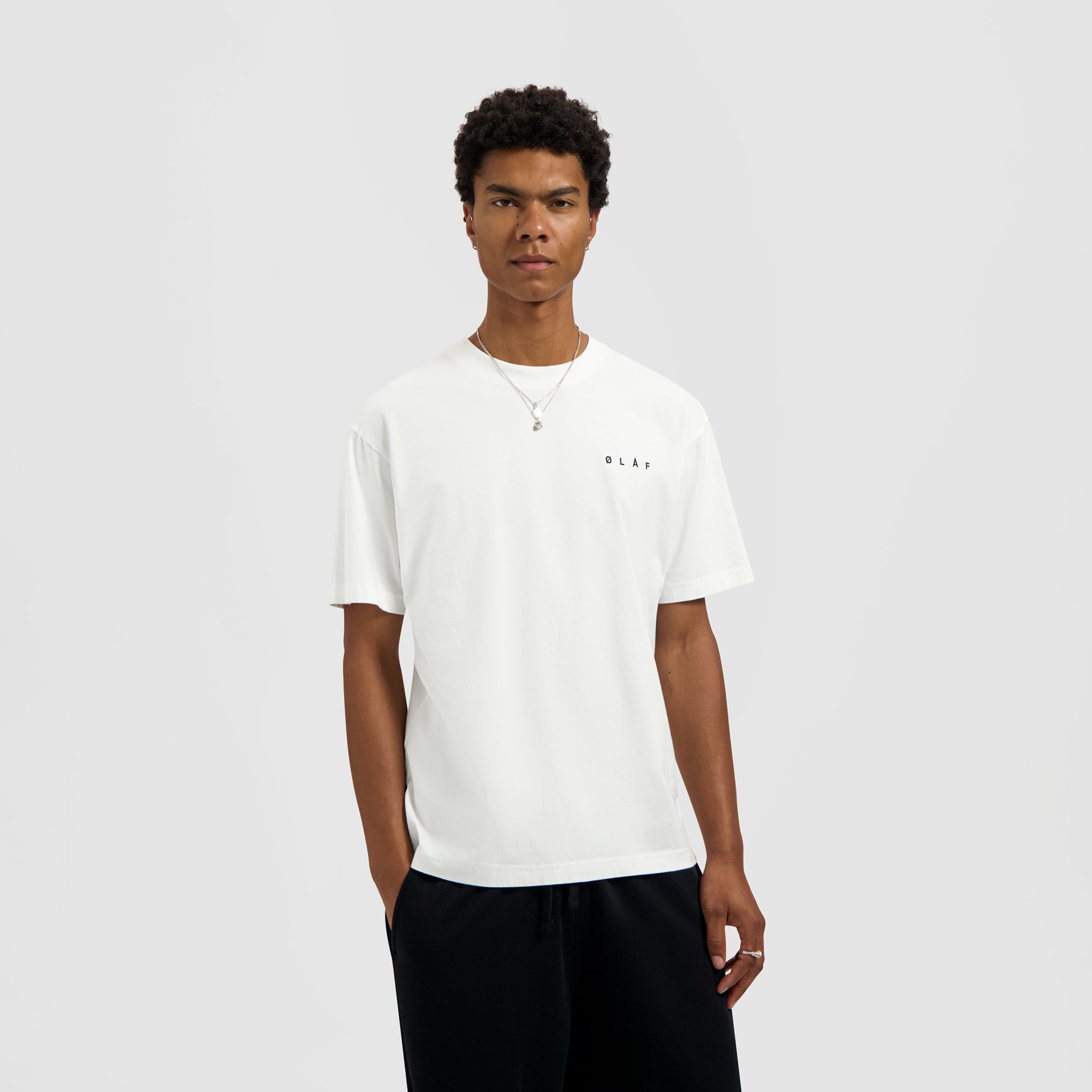 Taped Easel SS Tee - Optical White