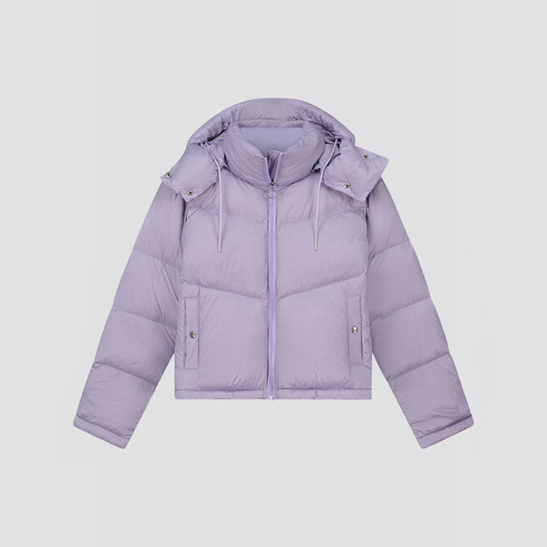 WMN Chevron Puffer Jacket - Light Purple