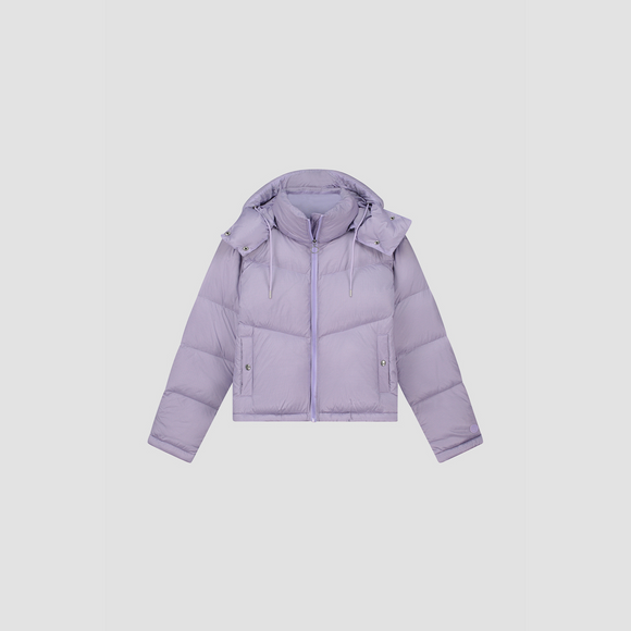 WMN Chevron Puffer Jacket - Light Purple