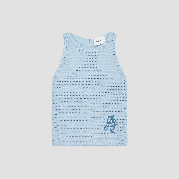 WMN Crochet Knit Top - Baby Blue