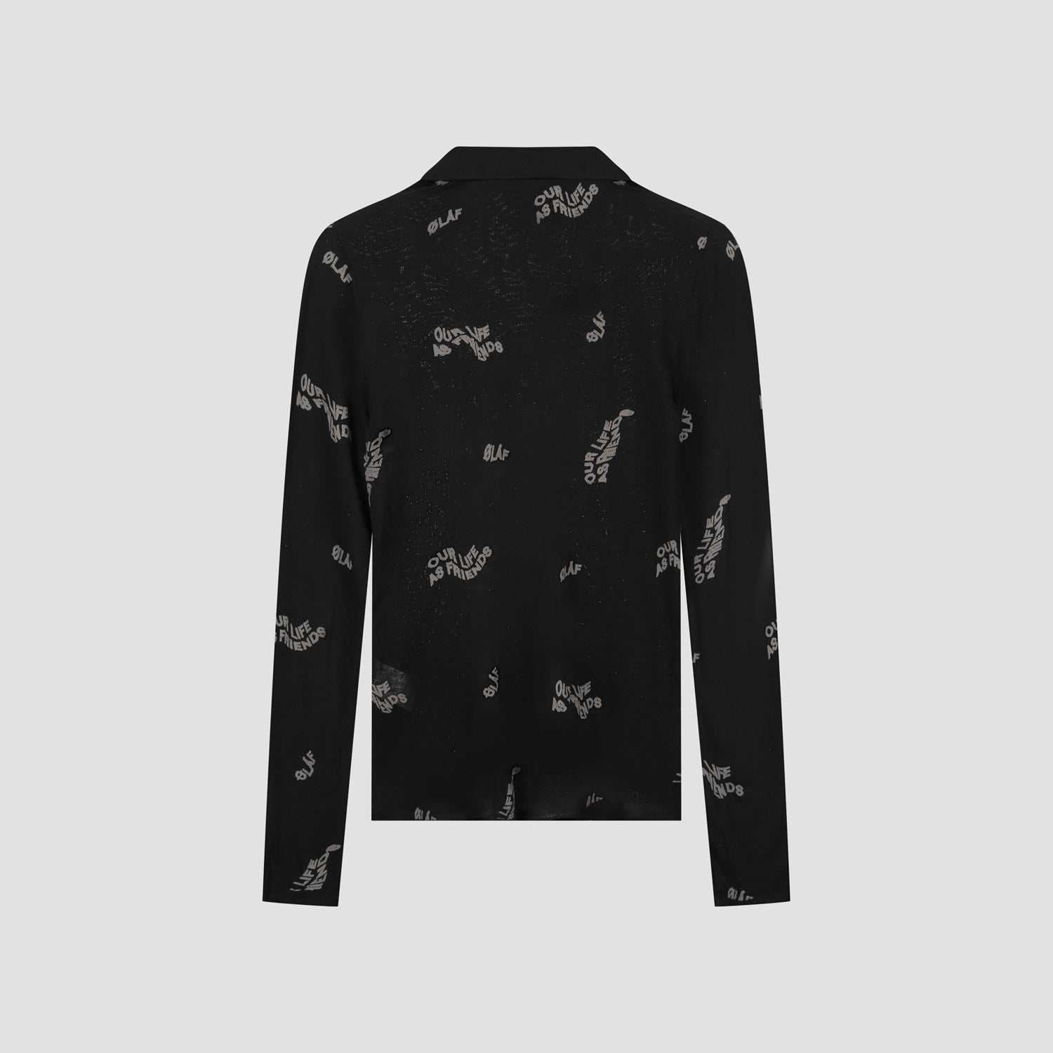 WMN AOP Sheer Shirt - Black