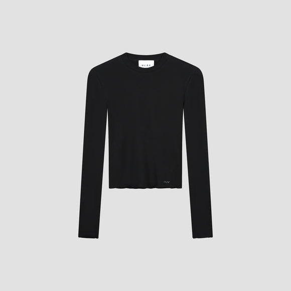 WMN Mini Logo LS Top - Black