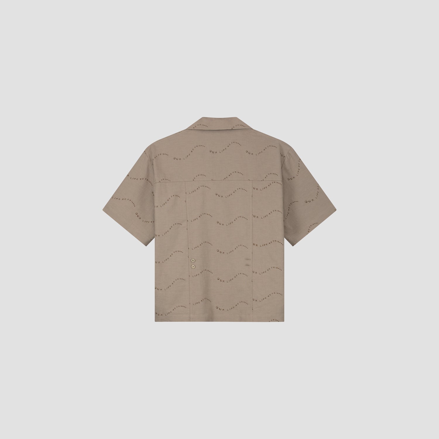 WMN Open Collar Shirt SS - Brown