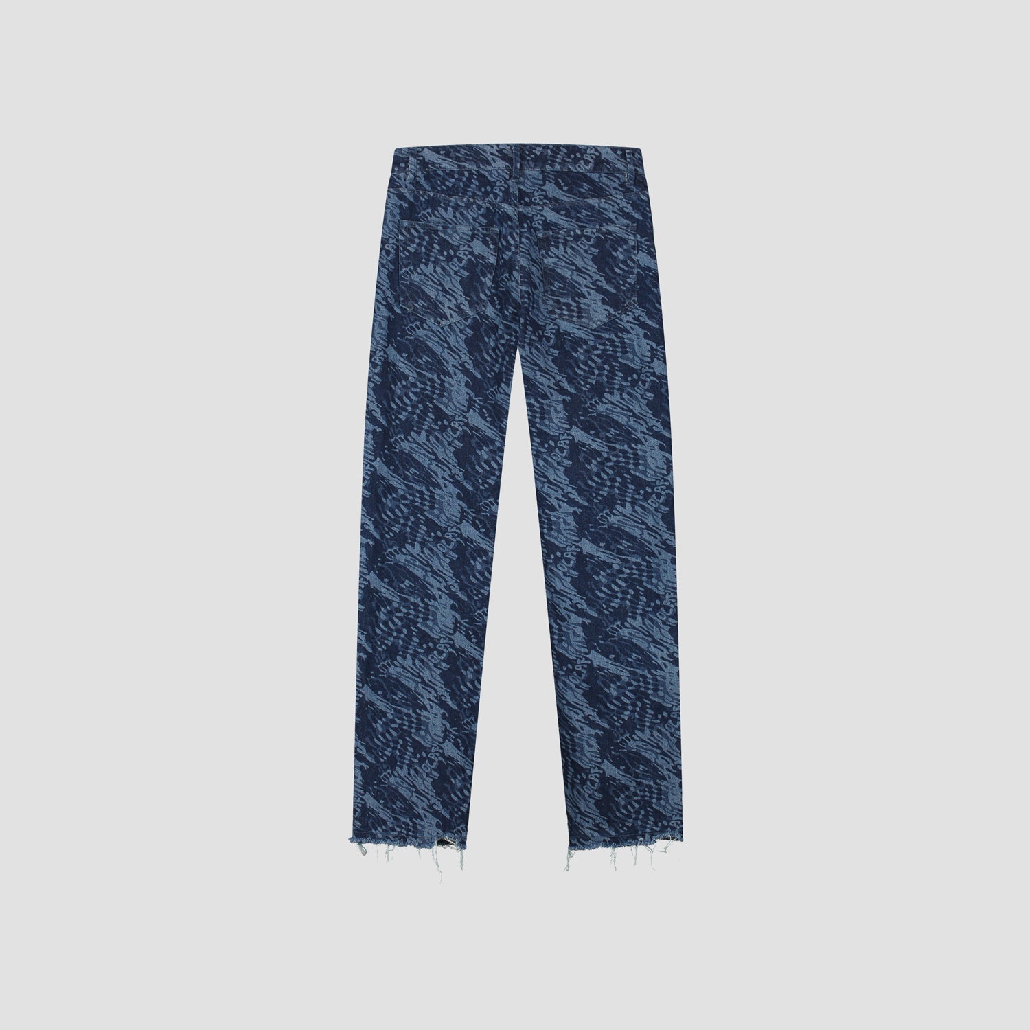 WMN Water AOP Denim Pants - Blue