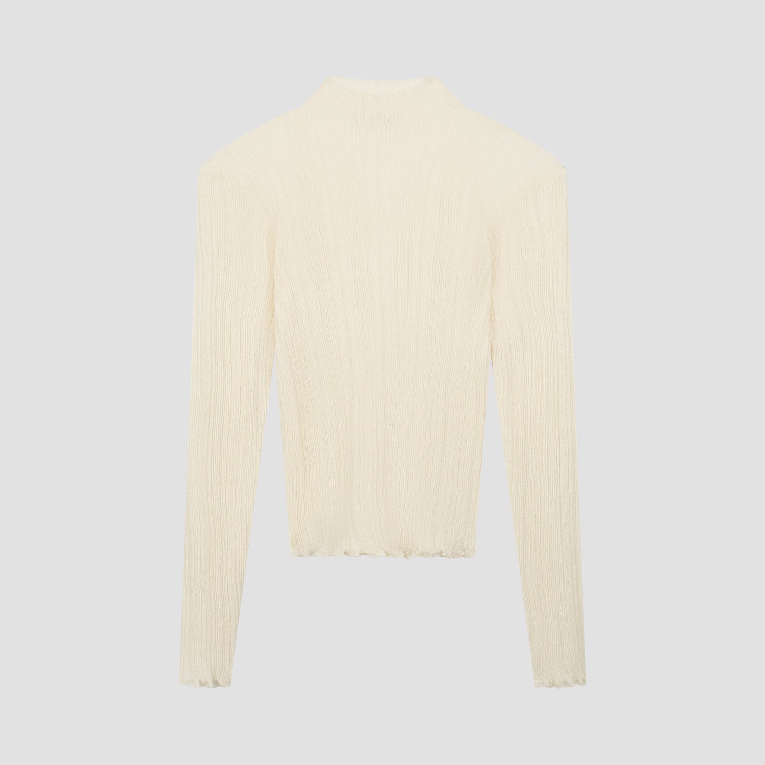 WMN Novelty Mockneck LS - Off White