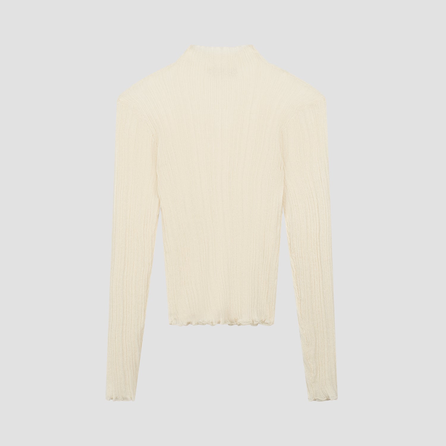 WMN Novelty Mockneck LS - Off White