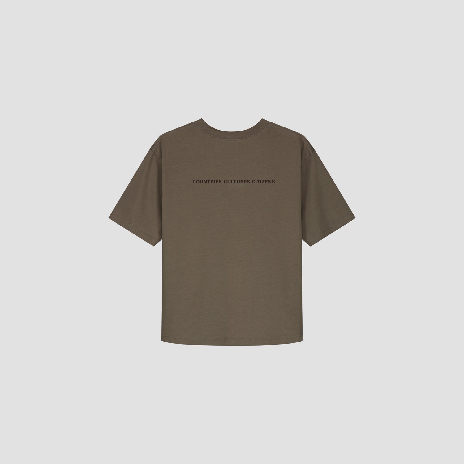 WMN Sheer Boxy Tee - Army Brown