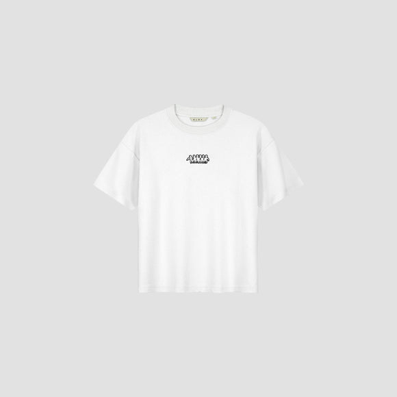 WMN Interlock Boxy Friends Tee - White