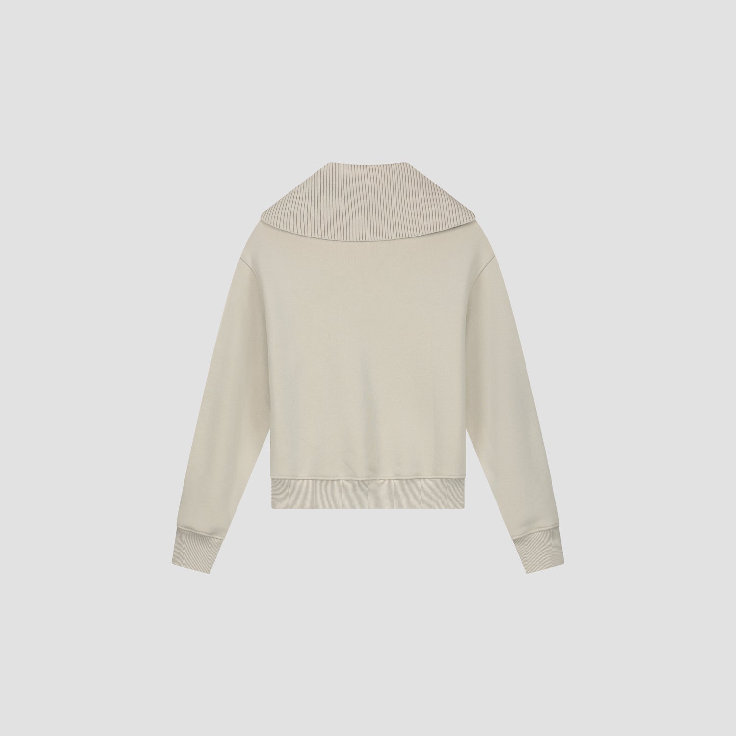 WMN Friends Zip Mockneck - Cement