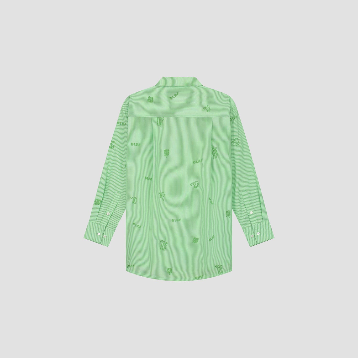 WMN Stripe Embro Shirt - Green