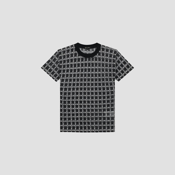 WMN Logo Knit Ringer Tee - Black