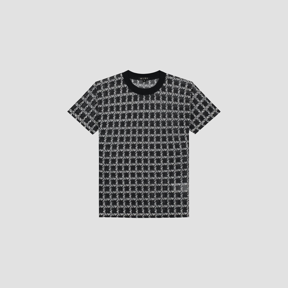 LOGO KNIT RINGER TEE | BLACK