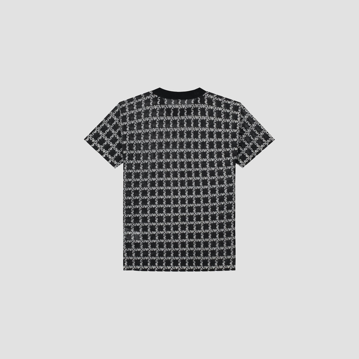 LOGO KNIT RINGER TEE | BLACK