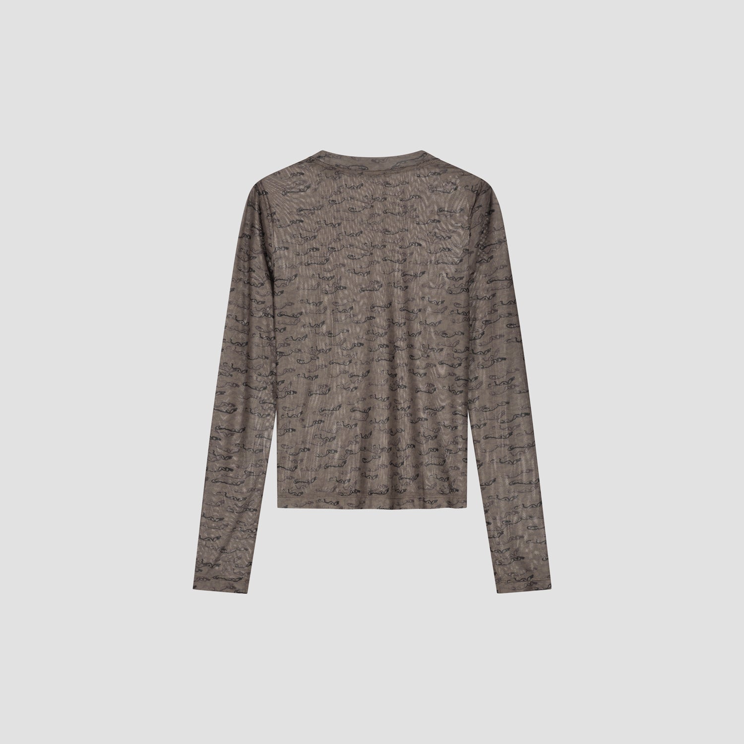 Wind AOP LS Top - Brown