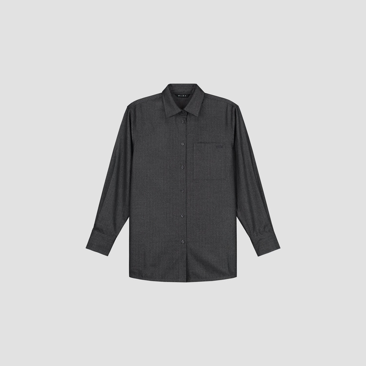 STRIPE DRAPEY SHIRT | GREY