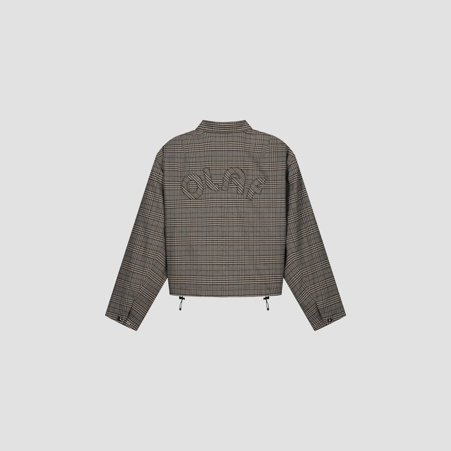 Check Cropped Jacket - Grey