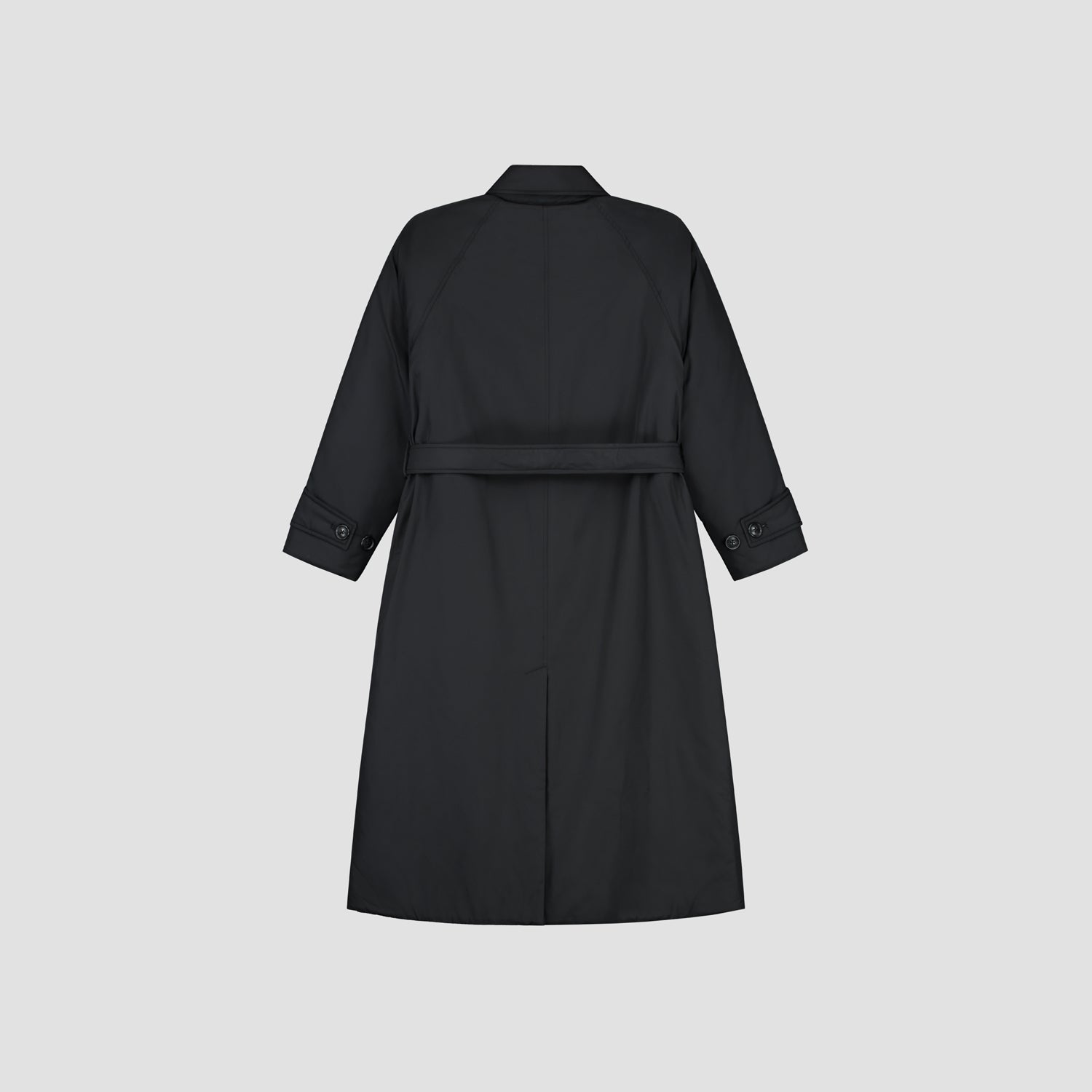Padded Trench Coat - Black