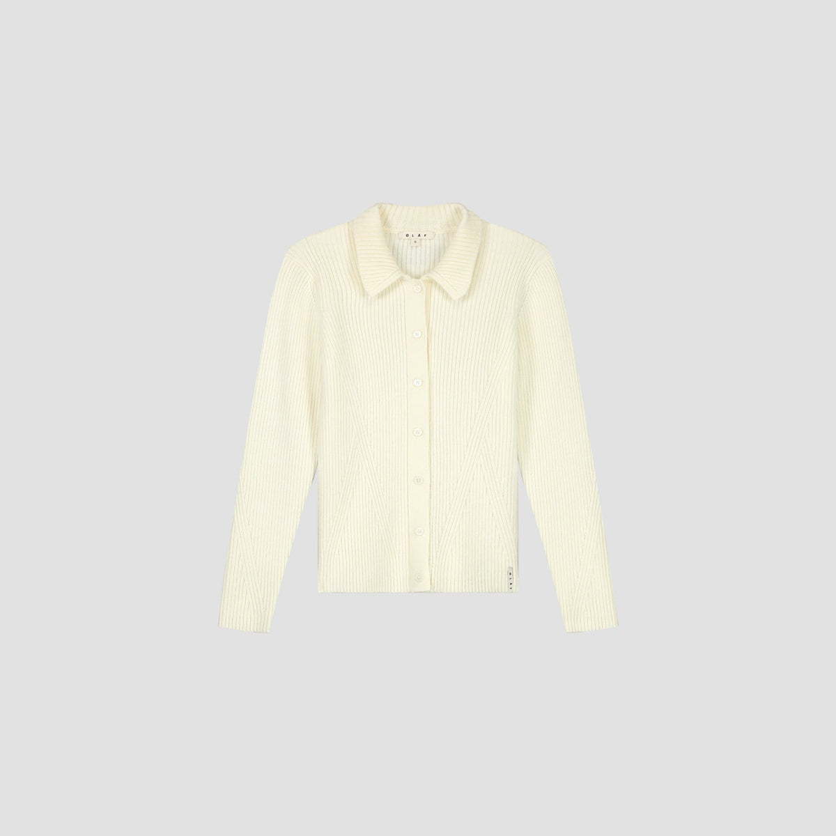 MERINO RIBBED KNIT CARDIGAN | OFF WHITE