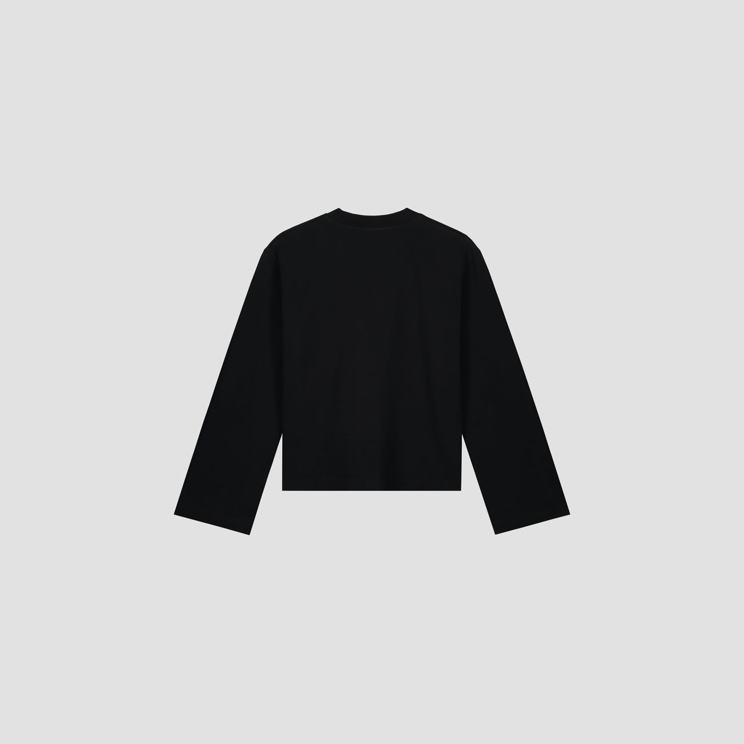 Retro Logo Flared LS Top - Black