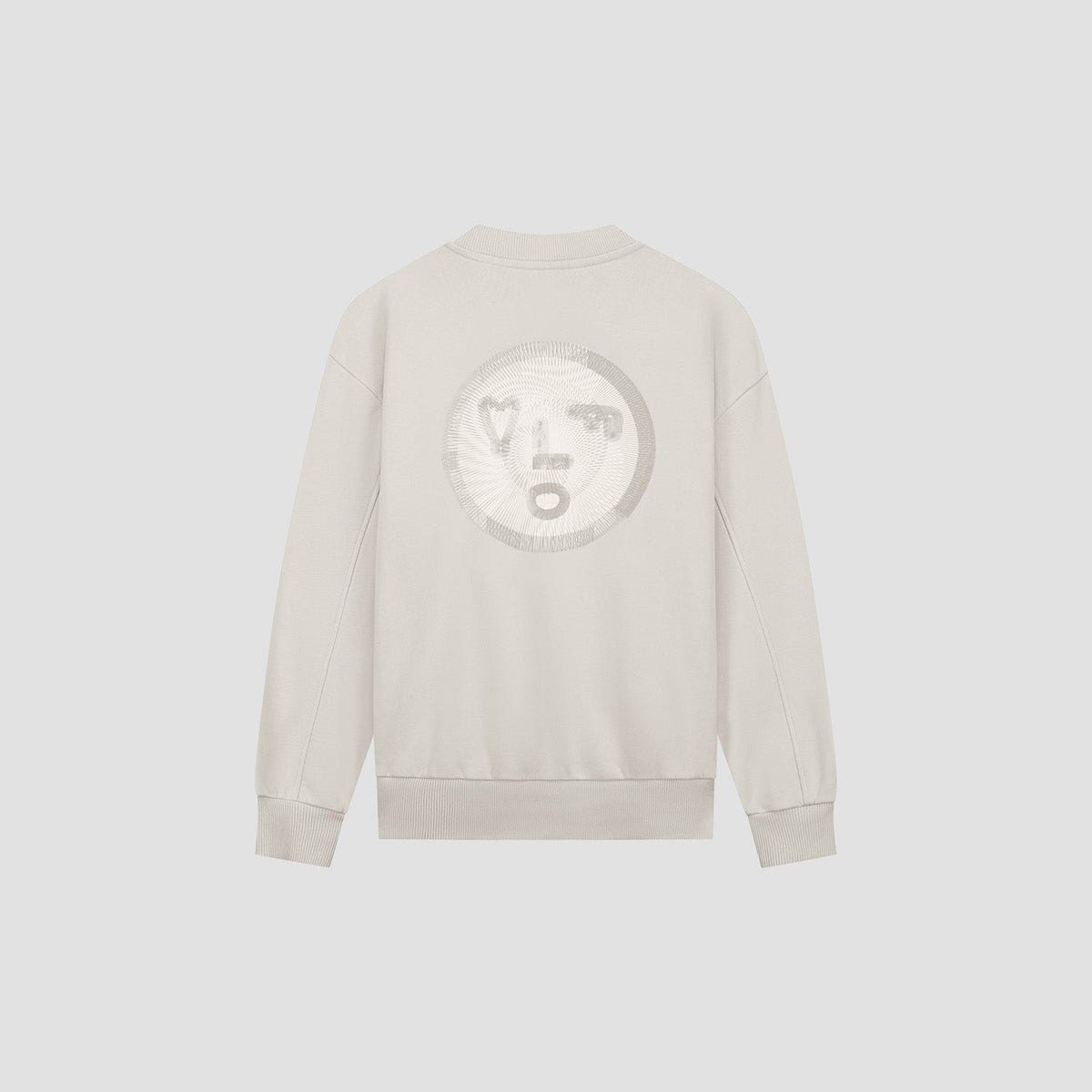 SPIRAL FACE CREWNECK | CEMENT